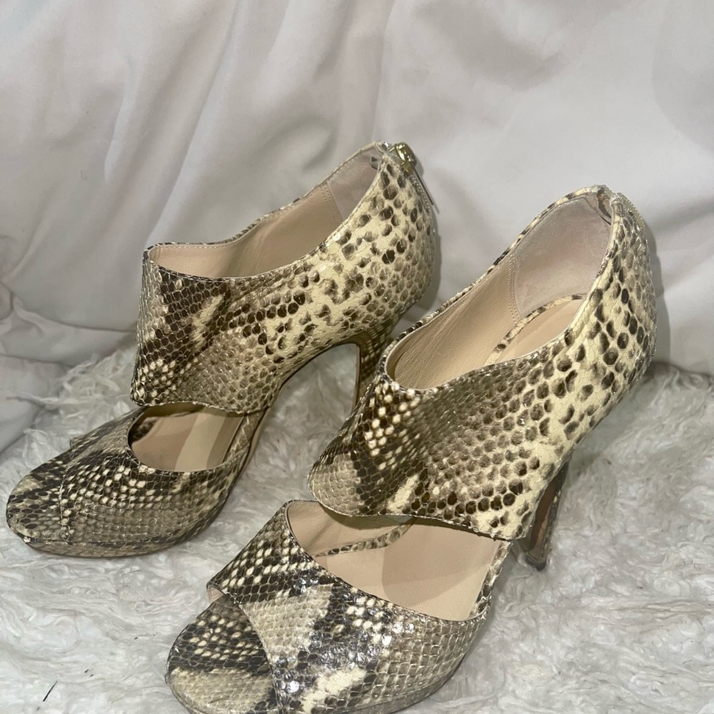 Jimmy Choo Private Peep Toe Pumps Python - image 4